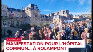 Manifestation d’Égalité santé à Chaumont contre la localisation de lhôpital commun à Chaumont [upl. by Tolmach]