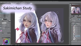 Sakimichan study  Speedpaint [upl. by Ecnirp]