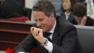 Geithner Gets Testy With Congressman [upl. by Publia84]