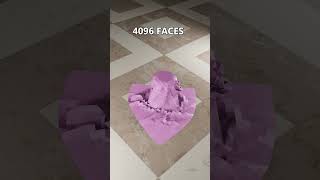 Cloth Simulation from 16 to 65536 Faces blender 3d [upl. by Hendrickson]