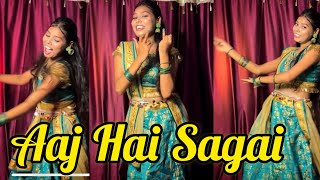 Aaj Hai Sagai  Wedding Dance Song  Easy Steps  Dance cover by Isha Verma [upl. by Adnolay]