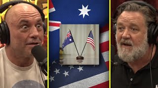 The Differences In USA amp Australias Politics  Joe Rogan amp Russell Crowe [upl. by Morten]