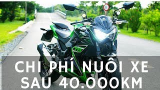 Đánh giá Kawasaki Z300  Chi phí nuôi xe sau 40000km  15 năm [upl. by Kohler]