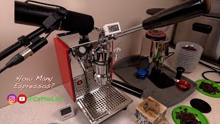 How many Espresso shot can you pull with Olympia Cremina SL Spring Lever Espresso Machine [upl. by Etyak228]