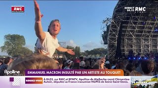 Emmanuel Macron insulté par un artiste au Touquet Music Beach festival [upl. by Katharine]