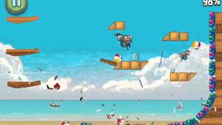 Angry Birds Rio  Level 14  Golden Beach Ball  100 Mighty Eagle Total Destruction [upl. by Einnij875]