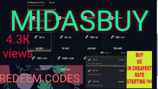 2021EVERYTHING ABOUT MIDASBUY • REDEEM CODES • CHEAP RATES • GAMING WITH RKS [upl. by Nylrad296]