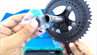 Shimano 105 Crankset Unboxing amp Installation [upl. by Anehc159]