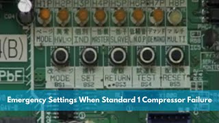 Emergency Setting for VRV IV Master Unit Inverter 1 Compressor Failure [upl. by Ennoira256]