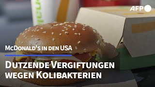 KoliBakterien in Hamburgern McDonald’s in USA unter Druck  AFP [upl. by Alikahs]