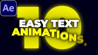 10 Text Animations in After Effects  10 Title Animations  After Effects Tutorial [upl. by Ralph6]