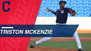 Top Prospects Triston McKenzie RHP Indians [upl. by Chadabe]