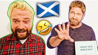 SCOTTISH SLANG WITH GERARD BUTLER  REACTION [upl. by Merrielle385]