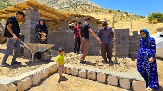 Building a Platform at the Entrance of Amirs Family Farm Bathroom💛 [upl. by Yornek350]