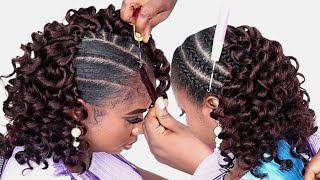 Elegant Short Curly Crochet Hairstyle  Crochet Braid Hairstyle Tutorial For Beginners [upl. by Gold]