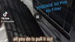 HISENSE 60 Pint Dehumidifier Air Filter Cleaning In A Crawlspace 🌟 SIMPLE amp EASY 😎 [upl. by Alimaj]