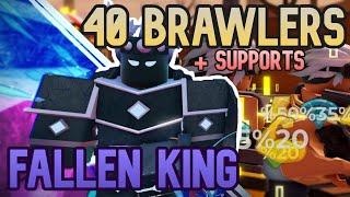 40 BRAWLERS  SUPPORTS vs FALLEN KING  Roblox Tower Defense Simulator [upl. by Dihgirb]