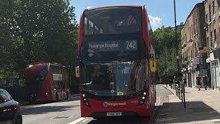 Journey on route 242 11030 YX68UKP  Stagecoach London [upl. by Elleira270]