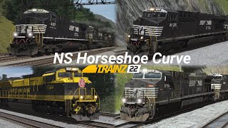 Trainz 22 NS Horseshoe Curve Railfanning 1 hour 30 Minutes [upl. by Drofnas]