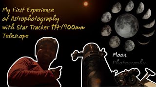 Astrophotography with Star Tracker 114900mm Telescope 🔭 । Moon 🌒 Photography [upl. by Assenay]