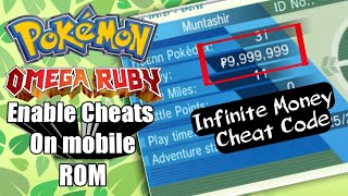 How to enable Cheats on Pokemon Omega Ruby All cheats  Infinite money on pokemon omega ruby [upl. by Magdau]