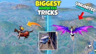 OH NO🔥 Horse Fly In BGMI 34 Update Tricks 🥵 Unlimited Flying Glitch BGMI  BGMI Tricks And Glitch [upl. by Bonina]