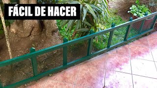 Construyendo un cercado de madera con malla para el jardin [upl. by Derk]