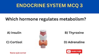 ENDOCRINE SYSTEM MCQS FOR 2024 [upl. by Aisor]