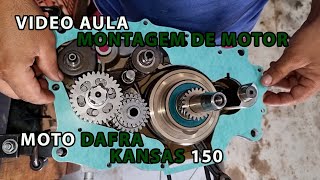 Montagem Detalhada do motor Dafra Kansas 150 COMPLETO [upl. by Malony]