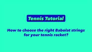 Babolat Tutorials The different types of tennis string  Babolat [upl. by Yssep]