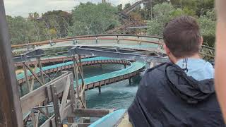 Silver River Log Flume Ride POV At PortAventura World [upl. by Anilag]