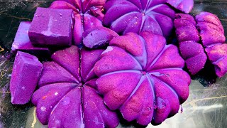 Super Soft ASMR Gym Chalk  Crispy pretty Purple Pumpkins  Dusty Powdery Reforms [upl. by Riki]