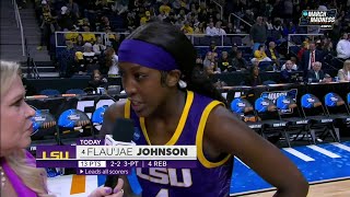 Flajae Johnson Interview At Halftime  NCAA Tournament Sweet 16 LSU Tigers vs UCLA Bruins [upl. by Garlen60]