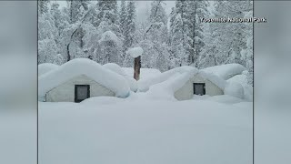 Yosemite snowfall so massive that park is closed to visitors [upl. by Roberto598]