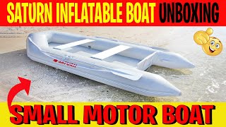 Saturn Inflatable Small Motor Boat CB290  Saturn inflatable Boat Unboxing [upl. by Dawkins196]