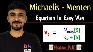 Michaelis Menten Equation In Hindi  Biochemistry  By Dadhich Sir [upl. by Efar]