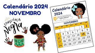 Calendário Novembro 2024 [upl. by Suckram86]