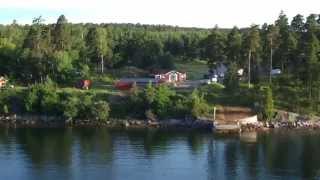 Aurore dété sur la Baltique entre les îles de larchipel de Stockholm sw [upl. by Higgins]