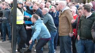 Sunderland fans leaving St James Park Newcastle 2014 [upl. by Cowie220]