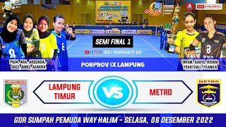 LIVE SEMI FINAL PORPROV LAMPUNG 2022 VOLI PUTRI LAMPUNG TIMUR SUCIPUJASENDA 🆚 METRO INTAN cs [upl. by Chev]