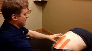 KT Kinesio Tape for LOW BACK PAIN  Sports Chiropractor in Bozeman prochiropractic [upl. by Beekman]