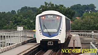 Kelana Jaya Line  Bombardier Innovia Metro 300 84 Departing Ara Damansara [upl. by Tichonn]