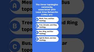 The three common topologies used in Local Area Networks LANs are [upl. by Lucais]