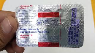 Acenac P Tablet  Aceclofenac and paracetamol tablet  Acenac p tablet Teeth pain fever cold review [upl. by Berners95]