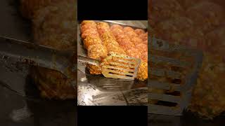 Korean style gigantic meatballs  Tteokgalbi  Korean street food streetfood foodie meat [upl. by Akiner]