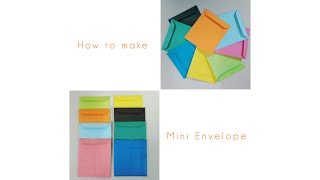 How To Make a Mini Envelope  By using crafting papers [upl. by Dnanidref]