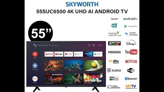 review android tvSkyworth 55SUC6500 55 inch 4k HD [upl. by Adora]