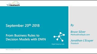 From Business Rules to Decision Models with DMN [upl. by Caro]