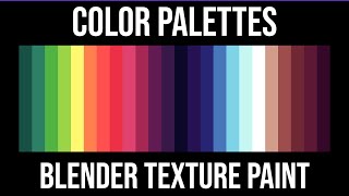 Import Color Palettes for Blender Texture Paint [upl. by Nnahtebazile]