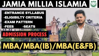 Jamia MBA Entrance Exam 2024  Entrance SyllabusFeesEligibilitySeats  JMI Admission 2024 [upl. by Enyahs]